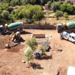 Realizzazione Parcheggio via Trexenta Iglesias -Getto Calcestruzzo Visto dall'alto